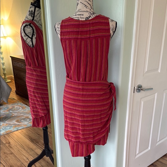 DREW Red/Pink Sleeveless V-Neck Sundress - Picture 2 of 9